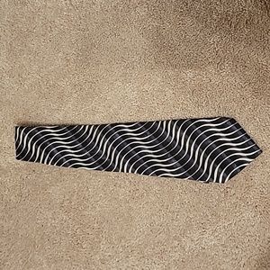 Purple silver black tie